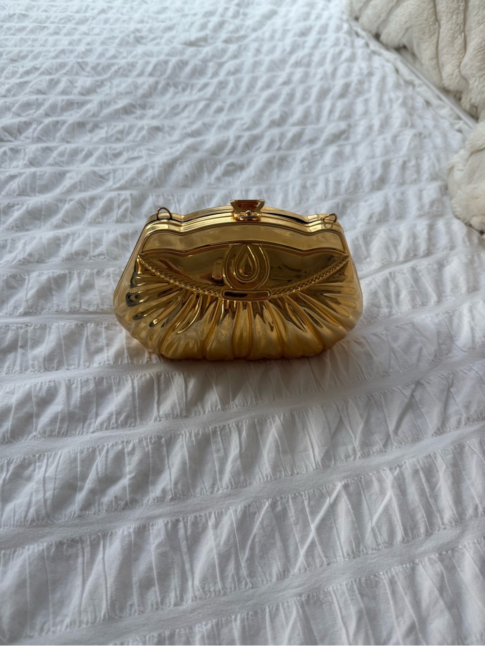 Gold Metallic Evening Clutch